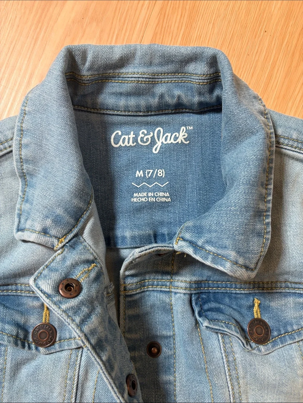 Cat & Jack Stretch Denim Jacket size M